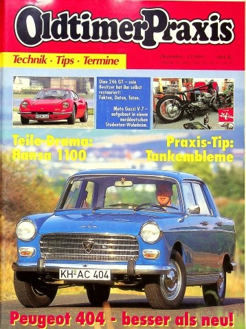 Deckblatt Oldtimer Praxis (12/1993)